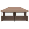 Stella Homewares Foldable Party Tent Pop-Up with 3 Sidewalls Brown