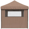 Stella Homewares Foldable Party Tent Pop-Up with 3 Sidewalls Brown