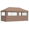 Stella Homewares Foldable Party Tent Pop-Up with 3 Sidewalls Brown