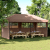 Stella Homewares Foldable Party Tent Pop-Up with 3 Sidewalls Brown