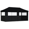 Stella Homewares Foldable Party Tent Pop-Up with 3 Sidewalls Black