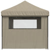 Stella Homewares Foldable Party Tent Pop-Up with 4 Sidewalls Taupe