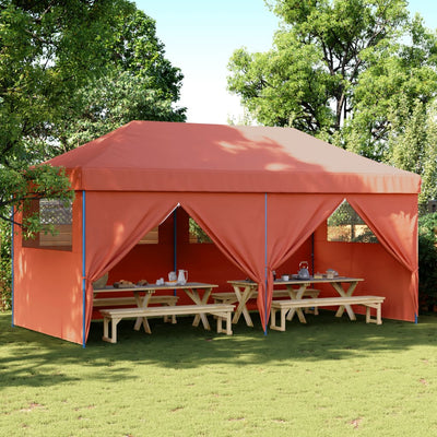 Stella Homewares Foldable Party Tent Pop-Up with 4 Sidewalls Terracotta
