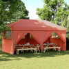 Stella Homewares Foldable Party Tent Pop-Up with 4 Sidewalls Terracotta