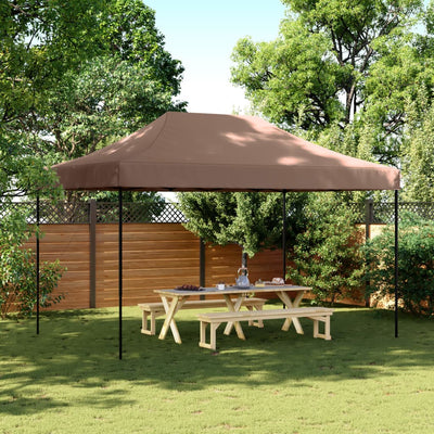 Stella Homewares Foldable Party Tent Pop-Up Brown 440x292x315 cm