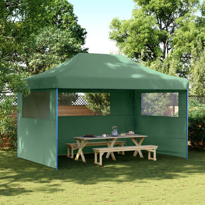 Stella Homewares Foldable Party Tent Pop-Up with 3 Sidewalls Green
