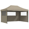 Stella Homewares Foldable Party Tent Pop-Up with 3 Sidewalls Taupe