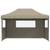 Stella Homewares Foldable Party Tent Pop-Up with 3 Sidewalls Taupe