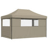 Stella Homewares Foldable Party Tent Pop-Up with 3 Sidewalls Taupe