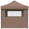 Stella Homewares Foldable Party Tent Pop-Up with 3 Sidewalls Brown