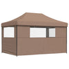 Stella Homewares Foldable Party Tent Pop-Up with 3 Sidewalls Brown