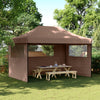 Stella Homewares Foldable Party Tent Pop-Up with 3 Sidewalls Brown