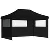 Stella Homewares Foldable Party Tent Pop-Up with 3 Sidewalls Black