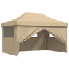 Stella Homewares Foldable Party Tent Pop-Up with 4 Sidewalls Beige