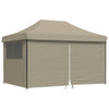 Stella Homewares Foldable Party Tent Pop-Up with 4 Sidewalls Taupe