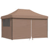 Stella Homewares Foldable Party Tent Pop-Up with 4 Sidewalls Brown