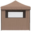 Stella Homewares Foldable Party Tent Pop-Up with 4 Sidewalls Brown
