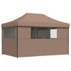 Stella Homewares Foldable Party Tent Pop-Up with 4 Sidewalls Brown