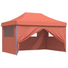 Stella Homewares Foldable Party Tent Pop-Up with 4 Sidewalls Terracotta