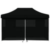 Stella Homewares Foldable Party Tent Pop-Up with 4 Sidewalls Black