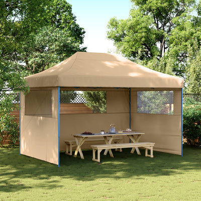 Stella Homewares Foldable Party Tent Pop-Up with 3 Sidewalls Beige