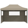 Stella Homewares Foldable Party Tent Pop-Up with 3 Sidewalls Taupe