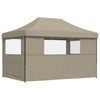 Stella Homewares Foldable Party Tent Pop-Up with 3 Sidewalls Taupe