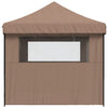 Stella Homewares Foldable Party Tent Pop-Up with 3 Sidewalls Brown