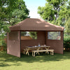 Stella Homewares Foldable Party Tent Pop-Up with 3 Sidewalls Brown