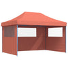 Stella Homewares Foldable Party Tent Pop-Up with 3 Sidewalls Terracotta