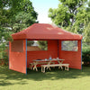 Stella Homewares Foldable Party Tent Pop-Up with 3 Sidewalls Terracotta