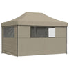 Stella Homewares Foldable Party Tent Pop-Up with 4 Sidewalls Taupe