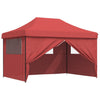 Stella Homewares Foldable Party Tent Pop-Up with 4 Sidewalls Burgundy