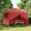 Stella Homewares Foldable Party Tent Pop-Up with 4 Sidewalls Burgundy
