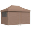 Stella Homewares Foldable Party Tent Pop-Up with 4 Sidewalls Brown