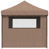 Stella Homewares Foldable Party Tent Pop-Up with 4 Sidewalls Brown