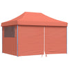 Stella Homewares Foldable Party Tent Pop-Up with 4 Sidewalls Terracotta