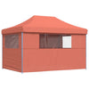 Stella Homewares Foldable Party Tent Pop-Up with 4 Sidewalls Terracotta