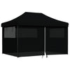Stella Homewares Foldable Party Tent Pop-Up with 4 Sidewalls Black