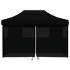 Stella Homewares Foldable Party Tent Pop-Up with 4 Sidewalls Black