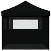 Stella Homewares Foldable Party Tent Pop-Up with 4 Sidewalls Black