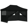 Stella Homewares Foldable Party Tent Pop-Up with 4 Sidewalls Black