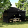 Stella Homewares Foldable Party Tent Pop-Up with 4 Sidewalls Black