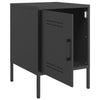 Stella Homewares Bedside Cabinets 2 pcs Black 36x39x50.5 cm Steel