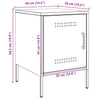 Stella Homewares Bedside Cabinets 2 pcs Black 36x39x50.5 cm Steel
