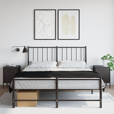 Stella Homewares Bedside Cabinets 2 pcs Black 36x39x50.5 cm Steel