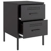 Stella Homewares Bedside Cabinets 2 pcs Black 36x39x50.5 cm Steel