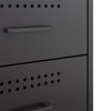 Stella Homewares Bedside Cabinets 2 pcs Black 36x39x50.5 cm Steel
