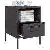 Stella Homewares Bedside Cabinets 2 pcs Black 36x39x50.5 cm Steel