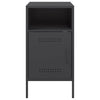 Stella Homewares Bedside Cabinets 2 pcs Black 36x39x68 cm Steel